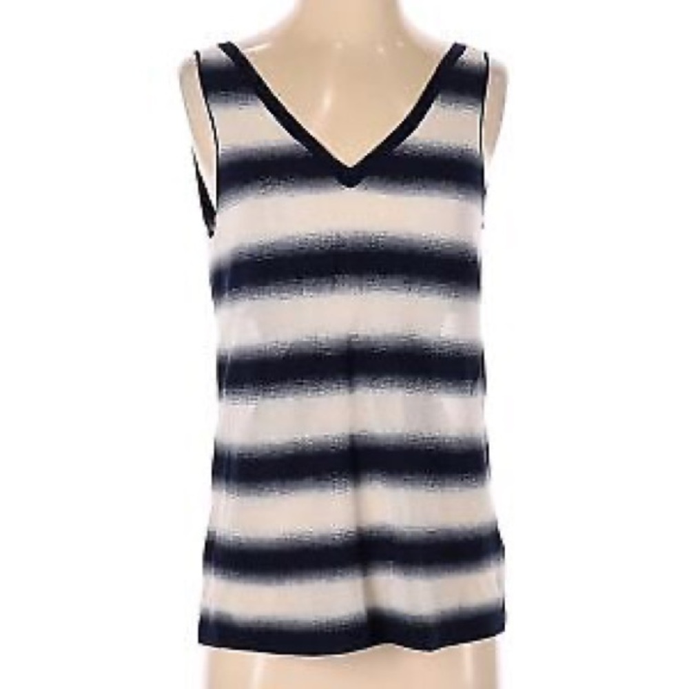 AUTHENTIC Lafayette 148 Pullover VNeck Sheer Tank Sweater